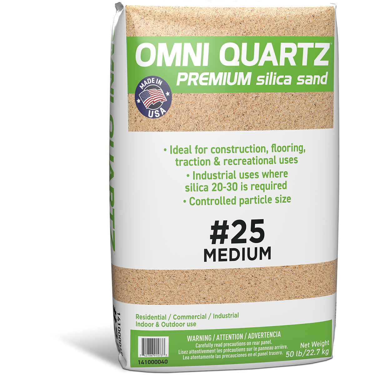 OMNI QUARTZ™ PREMIUM Silica Sand #25 Medium Sand | Techniseal